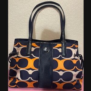 Coach Signature Stripe Tote